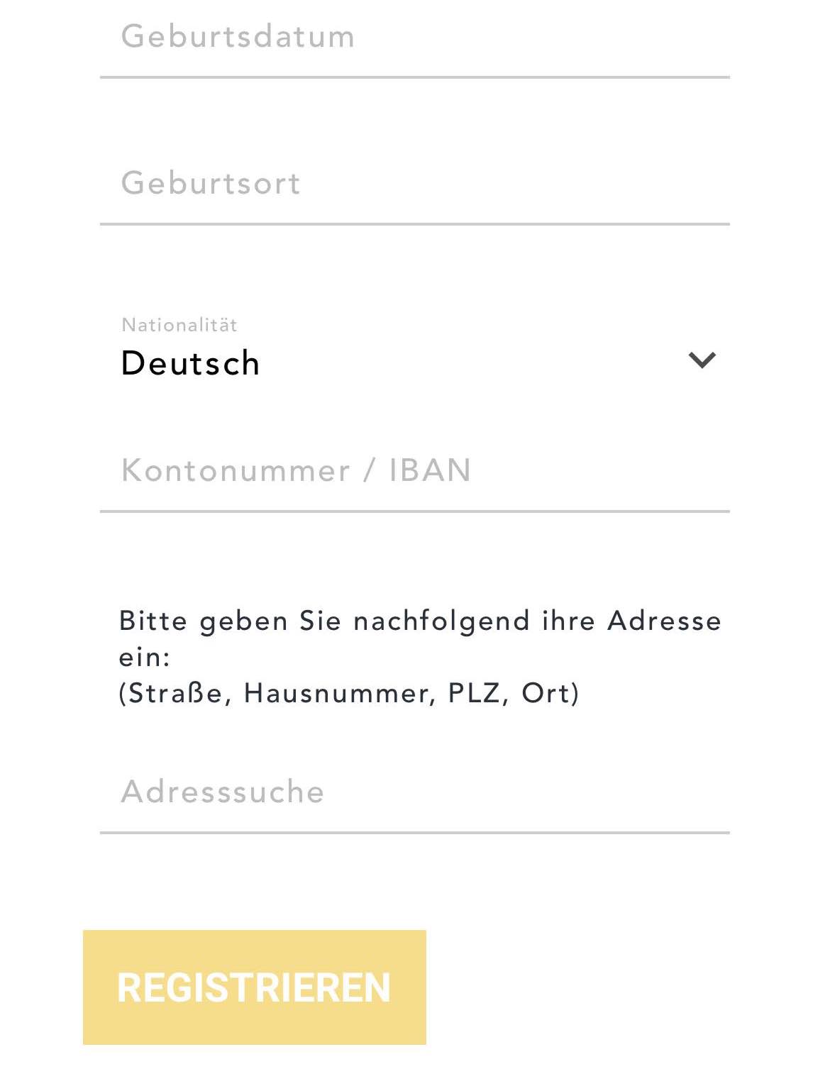 Unser mobiler Screenshot zeigt den dritten Schritt in der Registrierung auf Jokerstar.