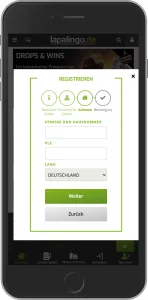 Mobiler Screenshot: Lapalingo Registrierung Schritt 5
