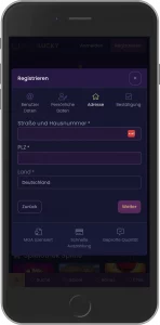 Mobiler Screenshot: Lord Lucky Registrierung Schritt 4