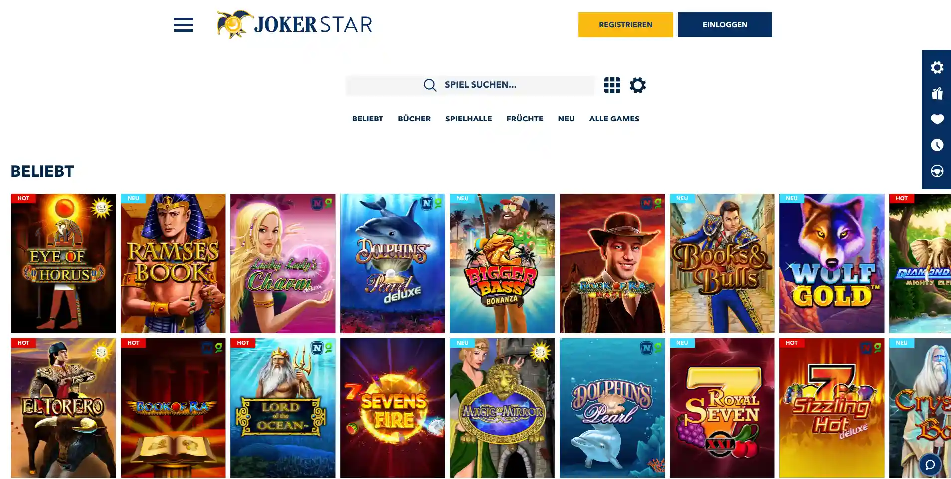 Neue Online Casinos - Jokerstar