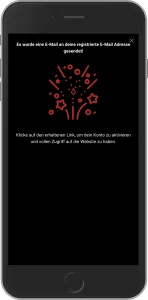 Mobiler Screenshot: SlotMagie Login Schritt 3