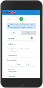 Sportingbet Casino Registrierung Schritt 3