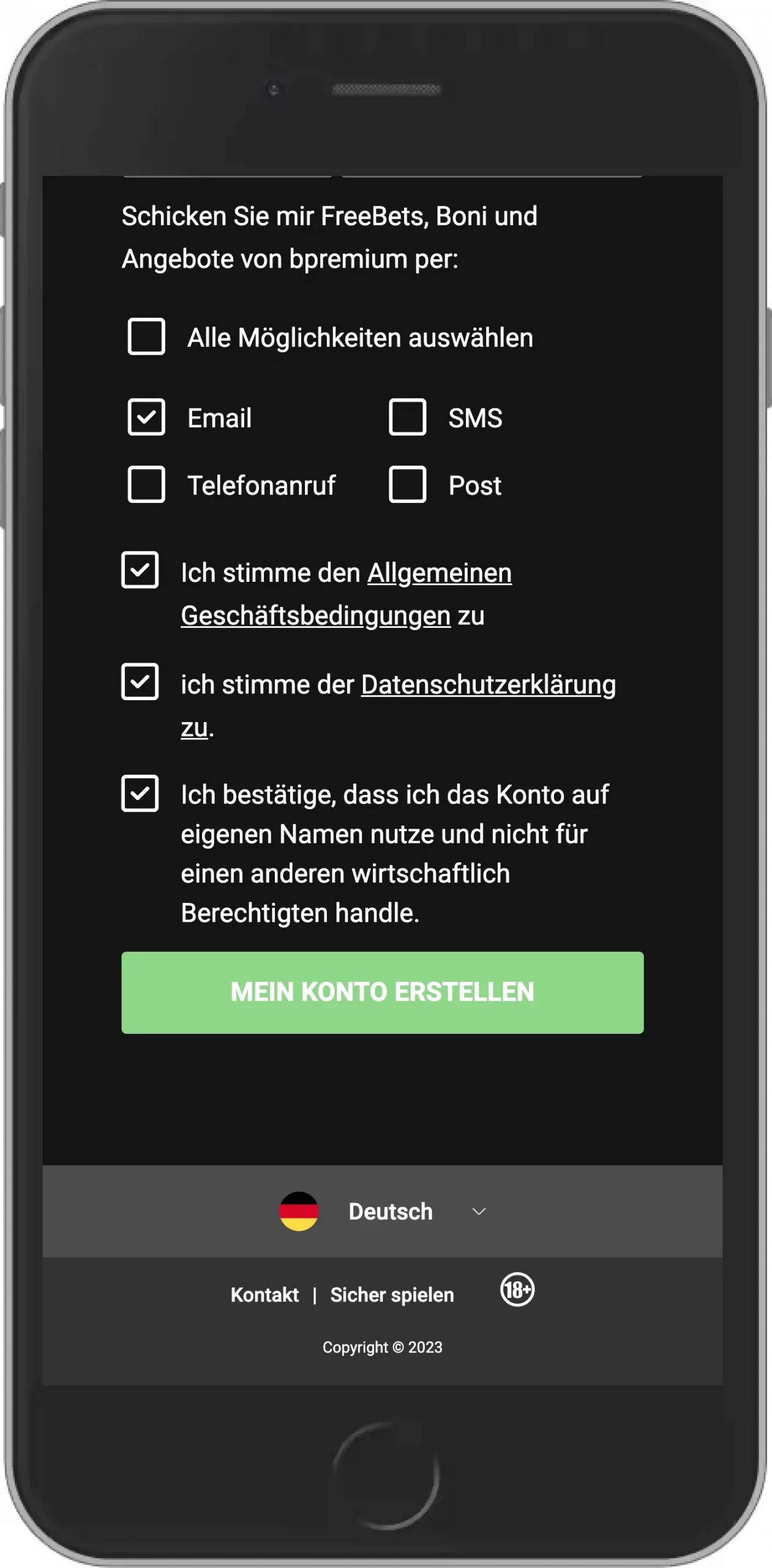 bpremium Registrierung Schritt 5
