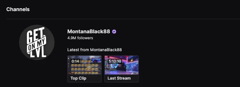 MontanaBlack auf Twitch