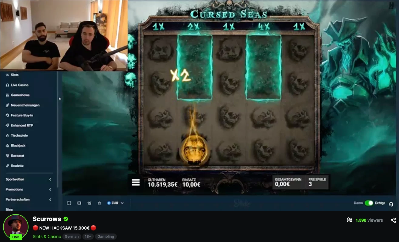 Scurrows Casino Stream auf Kick