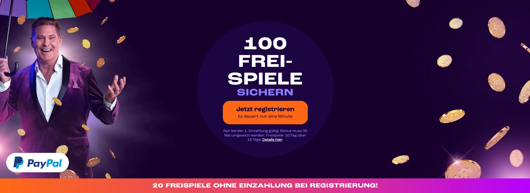 Wheelz Bonus ohne Einzahlung - 20 Freispiele ohne Einzahlung