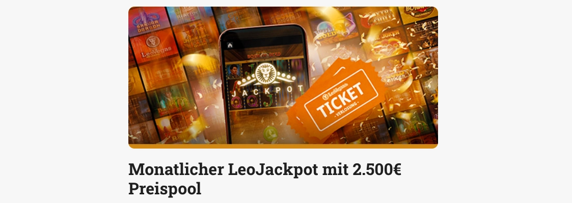 LeoVegas monatlicher Jackpot