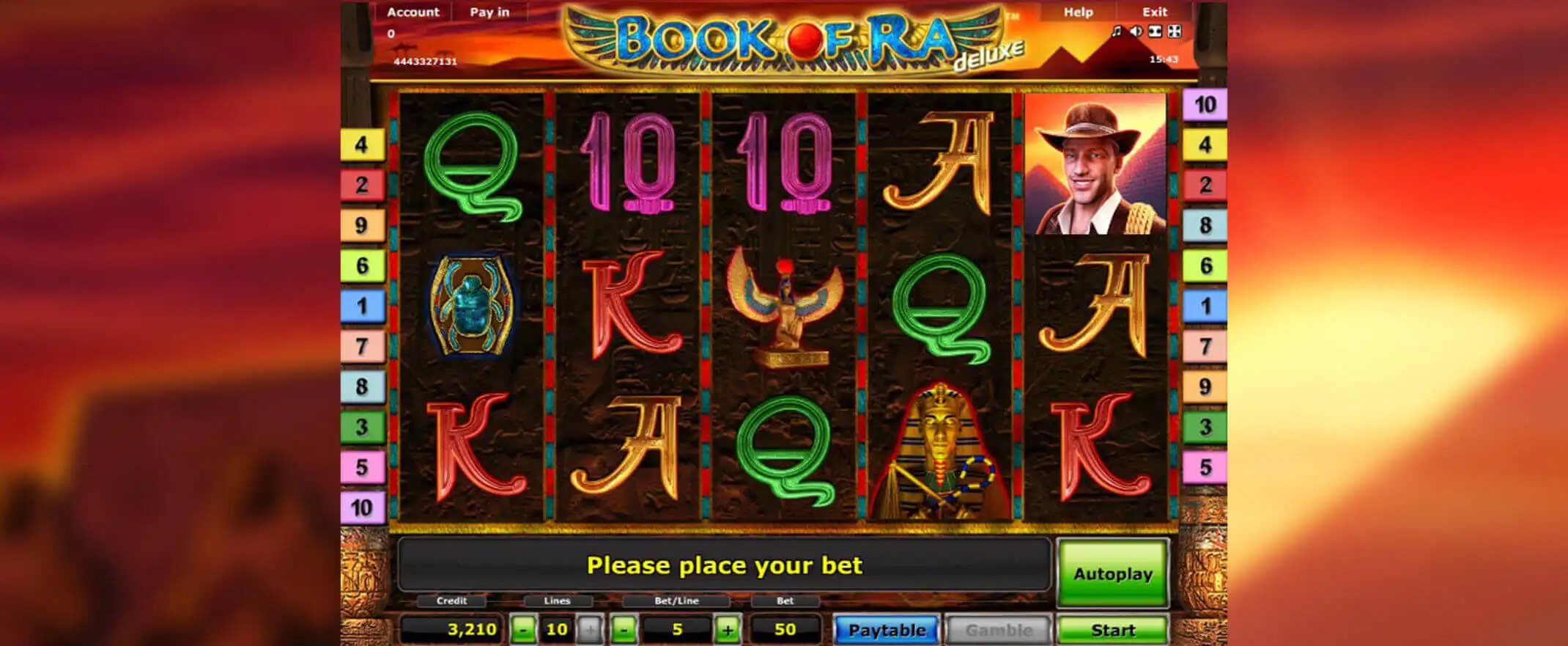 Book of Ra ist der beste 1 Cent Slot.