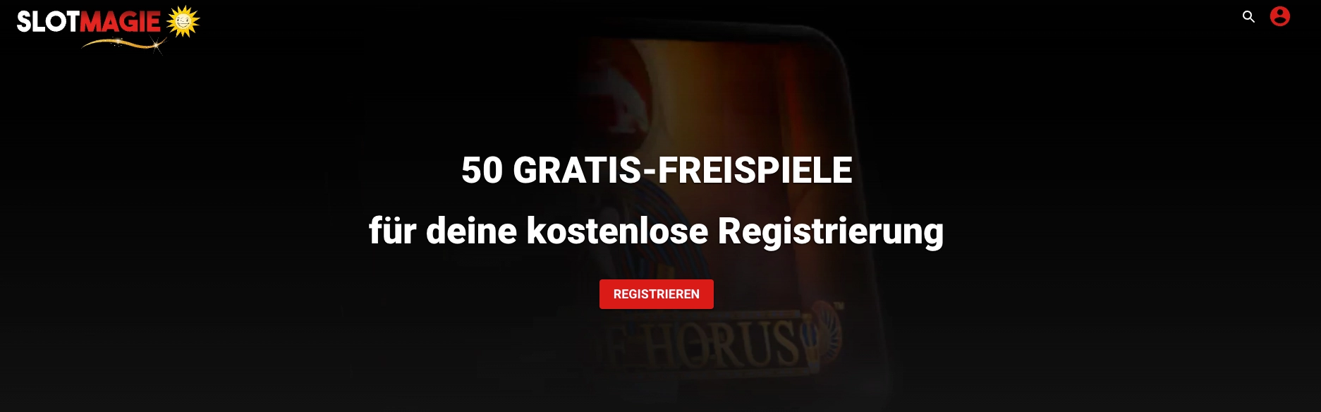 Bei SlotMagie gibt es 50 Eye of Horus Freispiele ohne Einzahlung