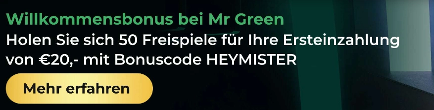 Mr Green 50 Freispiele ohne Umsatzbedingungen